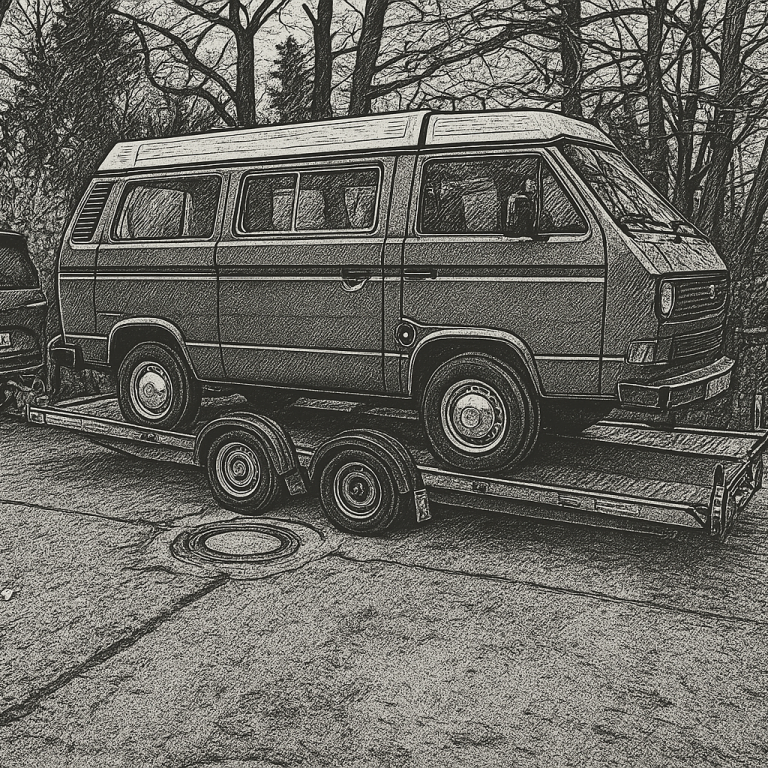 Brain James Trailer A4 Brain James Trailer A4 mit VW T3 Camper